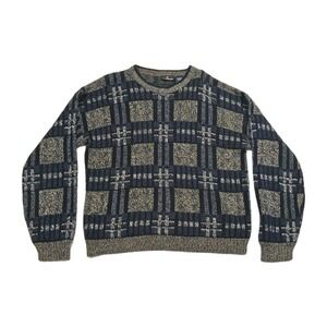 Vintage Puritan Men's Multicolor Geometric Knit Crewneck Sweater Size‎ Large L